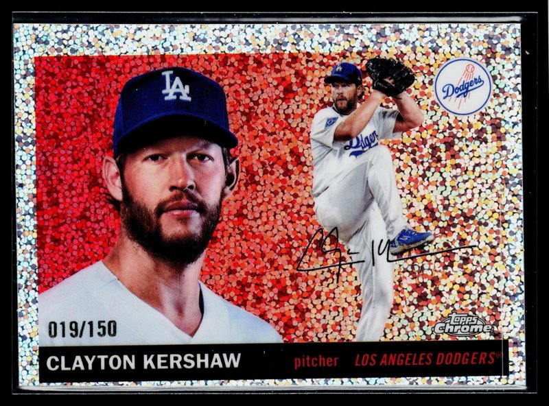2025 Topps Chrome Platinum #27 Clayton Kershaw Speckle Refractors