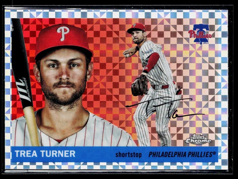 2025 Topps Chrome Platinum #102 Trea Turner X-Fractors