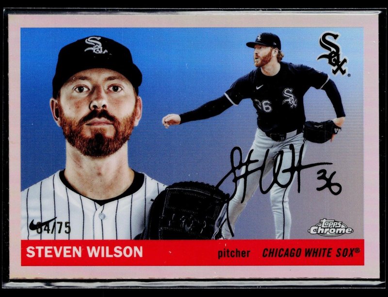 2025 Topps Chrome Platinum #384 Steven Wilson Rose Gold Refractors #/75