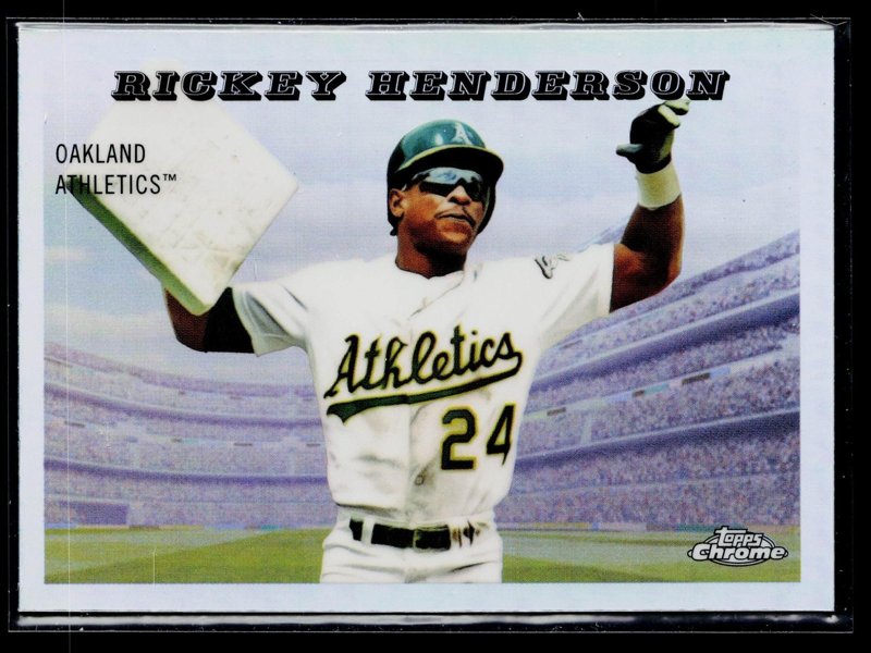 2025 Topps Chrome Platinum #55RS-7 Rickey Henderson 1955 Topps Rails and Sails