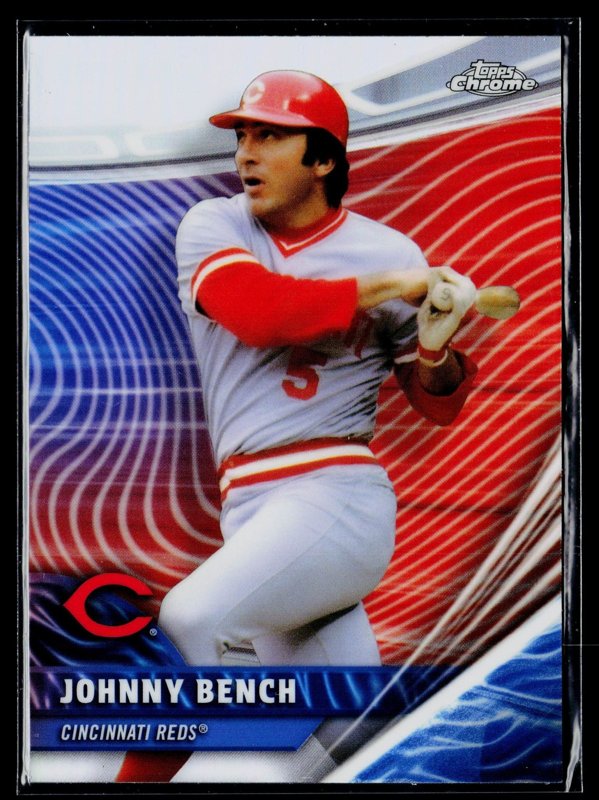 2026 Topps Chrome #RVA-15 Johnny Bench Chrome Rivals Away