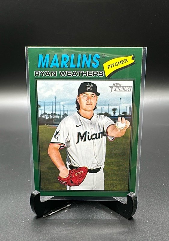 2026 Topps Heritage #307 Ryan Weathers Dark Green