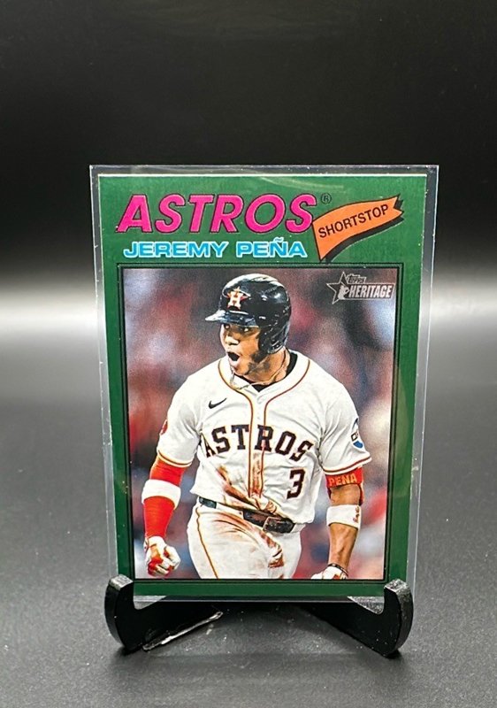 2026 Topps Heritage #283 Jeremy Peña Dark Green