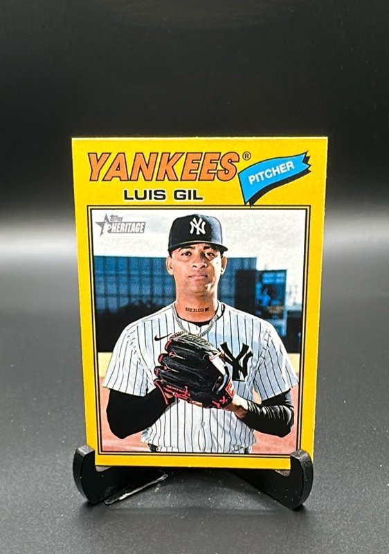 2026 Topps Heritage #123 Luis Gil Dark Yellow