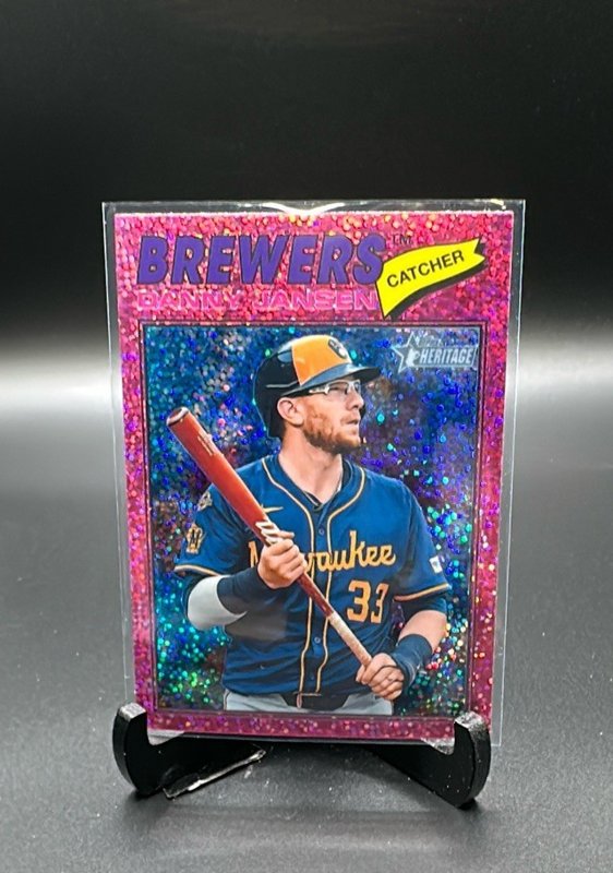 2026 Topps Heritage #347 Danny Jansen Chrome Pink Sparkle Refractors