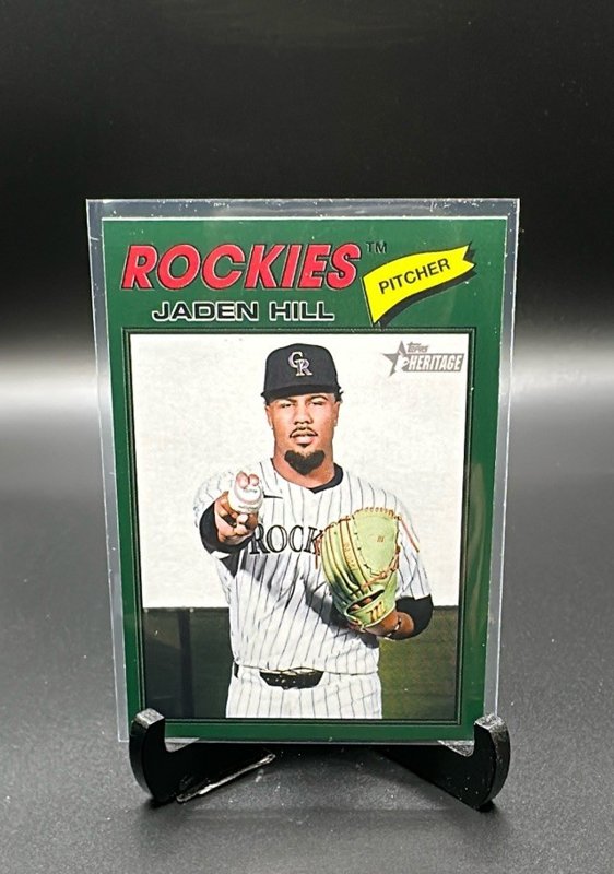 2026 Topps Heritage #26 Jaden Hill Dark Green