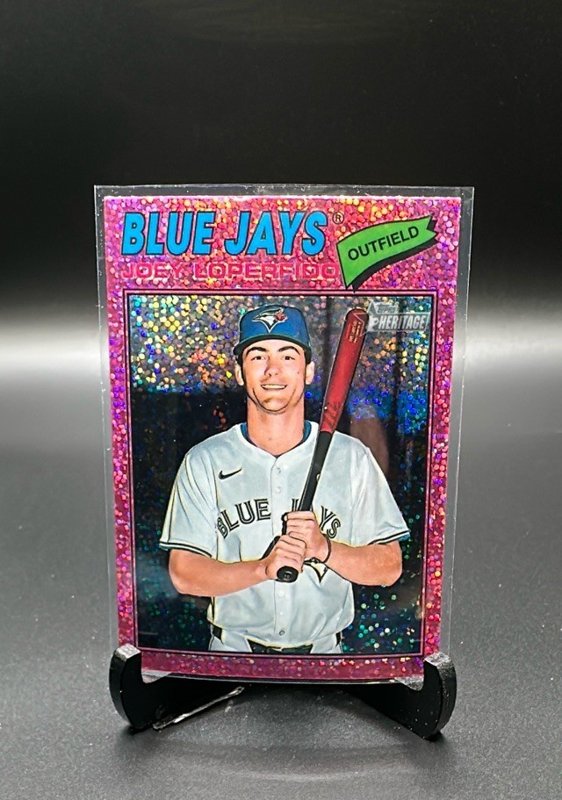2026 Topps Heritage #354 Joey Loperfido Chrome Pink Sparkle Refractors