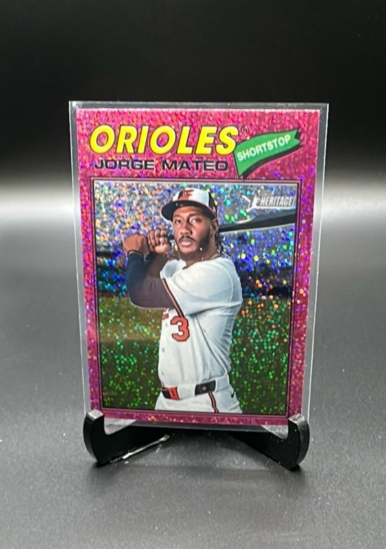 2026 Topps Heritage #267 Jorge Mateo Chrome Pink Sparkle Refractors