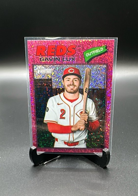 2026 Topps Heritage #352 Gavin Lux Chrome Pink Sparkle Refractors