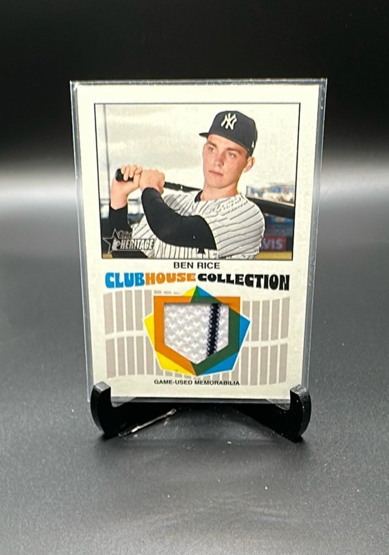 2026 Topps Heritage #CCR-BR Ben Rice Clubhouse Collection Relics STRIPE