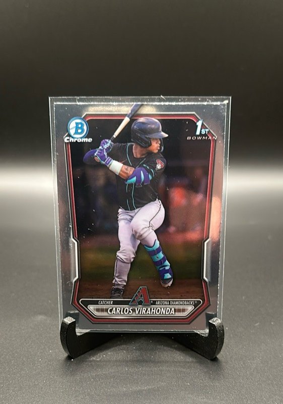 2026 Bowman #BCP-28 Carlos Virahonda Chrome Prospects Reptilian Refractor