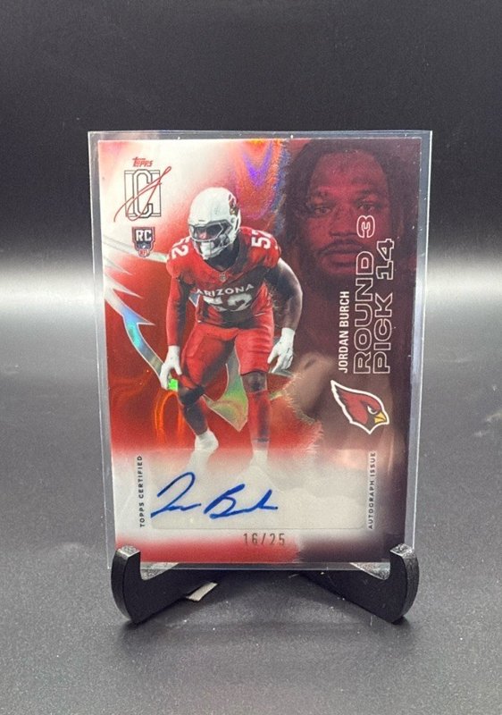 2025 Topps Signature Class Jordan Burch Autographs Red Lava Refractor #/25