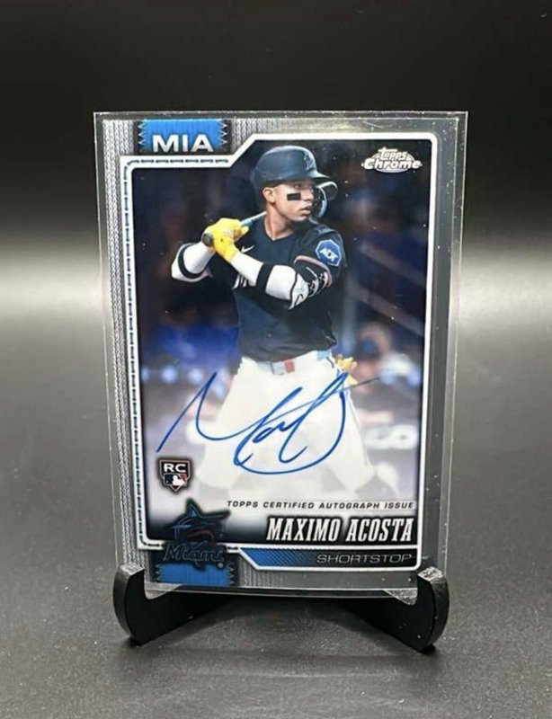 2026 Topps Chrome Maximo Acosta Auto Autograph RC #RA-MAC Marlins Rookie