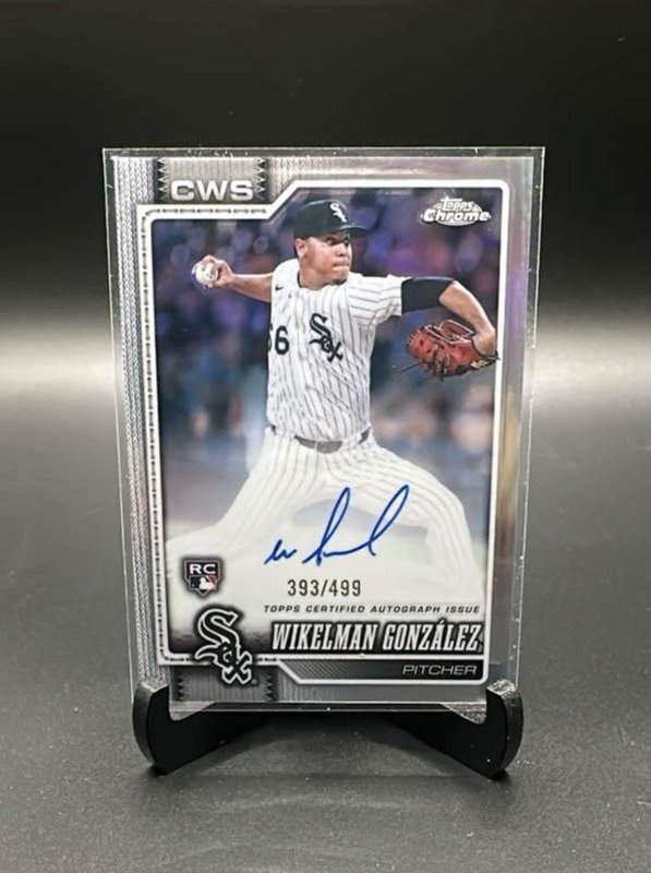 2026 Topps Chrome Refractor Auto /499 : Wikelman Gonzalez RC  #RA-WG White Sox