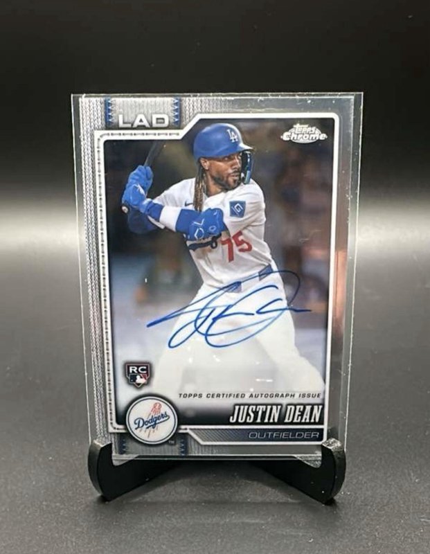 2026 Topps Chrome Justin Dean Rookie Autograph RA-JDE, Los Angeles Dodgers