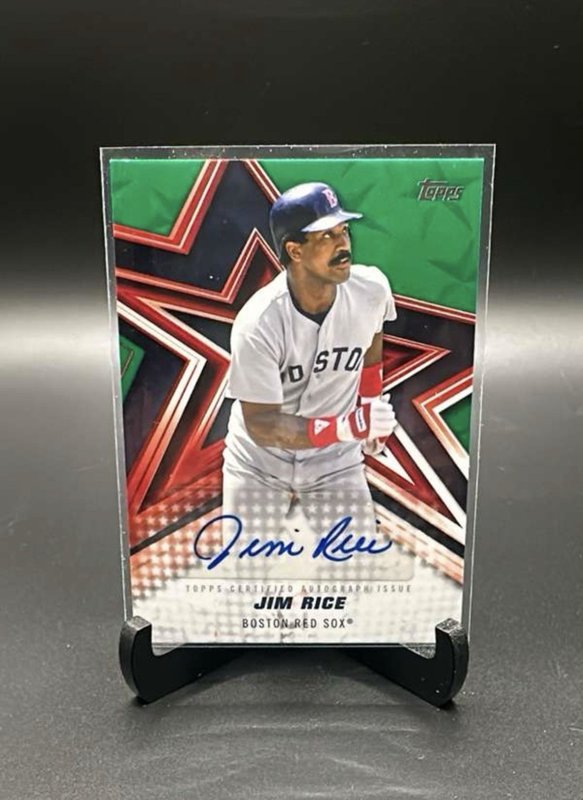 2026 TOPPS -JIM RICE BASEBALL STARS AUTO #BSA2-JR GREEN /99 Boston Red Sox