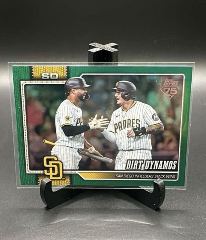 2026 Topps All Star Game Dirt Dynamos Machado Bogaerts Green Foil Parallel /99