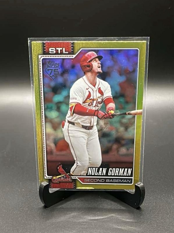 2026 Topps Series 2 Nolan Gorman Yellow Rainbow Foil /399 #587 Cardinals