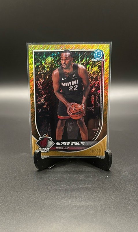 2025-26 Bowman #BCV-170 Andrew Wiggins Chrome Gold Shimmer Refractors #/50
