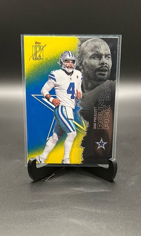 2025 Topps Signature Class #15 Dak Prescott Blue & Yellow
