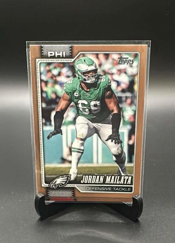2026 Topps Flagship Football #166 Jordan Mailata Gold #/2026 Philadelphia Eagles