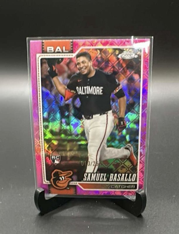 2026 Topps Chrome Samuel Basallo Pink Logofractor Refractor #/250 RC Rookie
