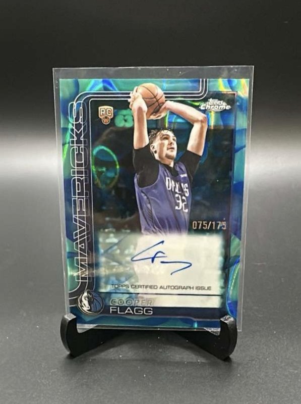 2025-26 Topps Chrome Update Cooper Flagg Rookie On Card Auto 75/175 Clean🔥🔥🔥