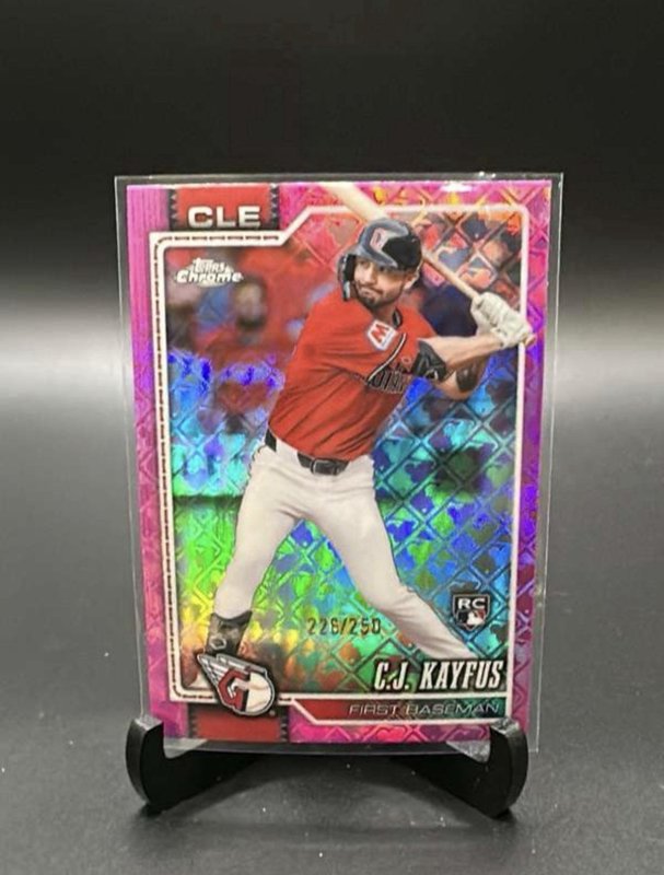 CJ Kayfus #/250 Logofractor Pink RC 2026 Topps Chrome Rookie Cleveland Guardians