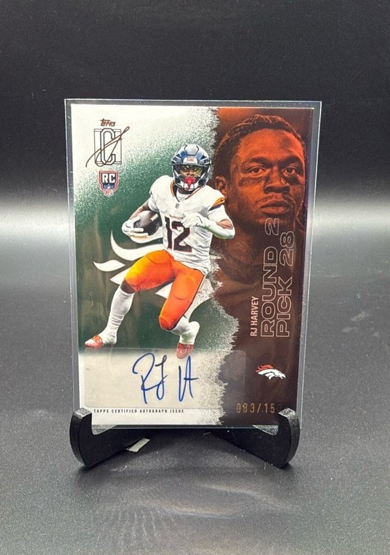 2025 Topps Signature Class #127 RJ Harvey Autographs Green #/150