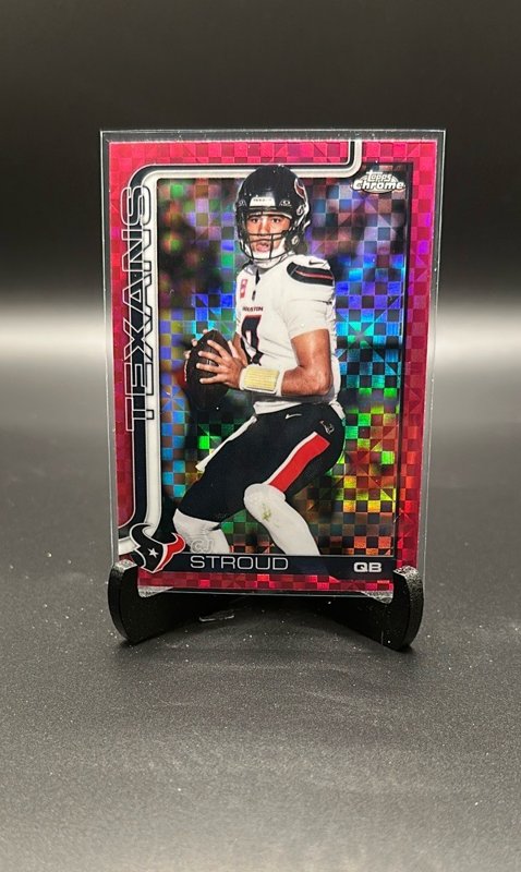 2025 Topps Chrome #119 CJ Stroud Pink X-Fractor