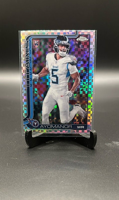 2025 Topps Chrome #336 Elic Ayomanor X-Fractor