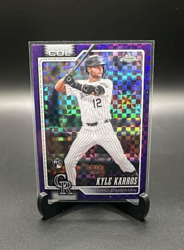 KYLE KARROS Rookie Colorado Rockies 2026 Topps Chrome PURPLE  /75!!