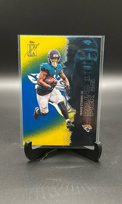 2025 Topps Signature Class #27 Travis Etienne Jr. Blue & Yellow