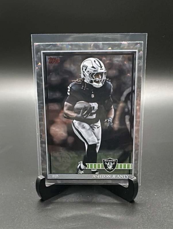 2026 Topps Flagship Ashton Jeanty 35th Anniversary Raider Crackle Foil