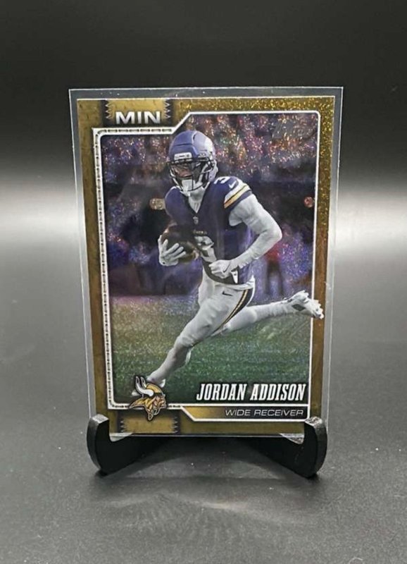 Topps Flagship 2025 Jordan Addison Gold shimmer Minnesota Vikings /50