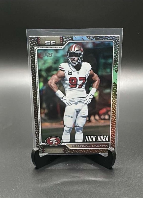 2026 Topps Flagship Pigskin Foil Nick Bosa #143 San Francisco 49er’s -J1
