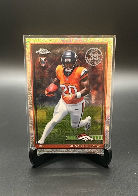 2026 Topps Flagship #91TRC-12 Jonah Coleman 1991 Topps Football Rookies Chrome