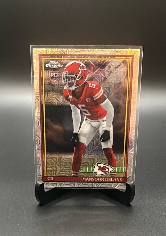 2026 Topps Flagship #91TRC-48 Mansoor Delane 1991 Topps Football Rookies Chrome