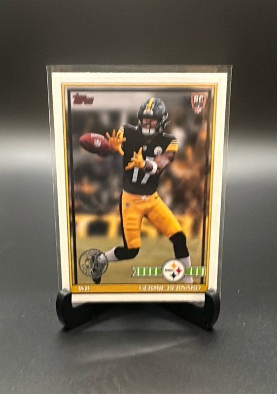 2026 Topps Flagship #91TR-25 Germie Bernard 1991 Topps Football Rookies