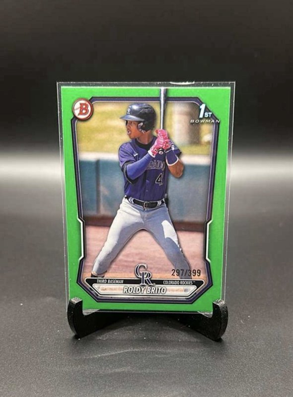 2026 Bowman Baseball Colorado Rockies Roldy Brito #BP-21 Green Border # 297/399
