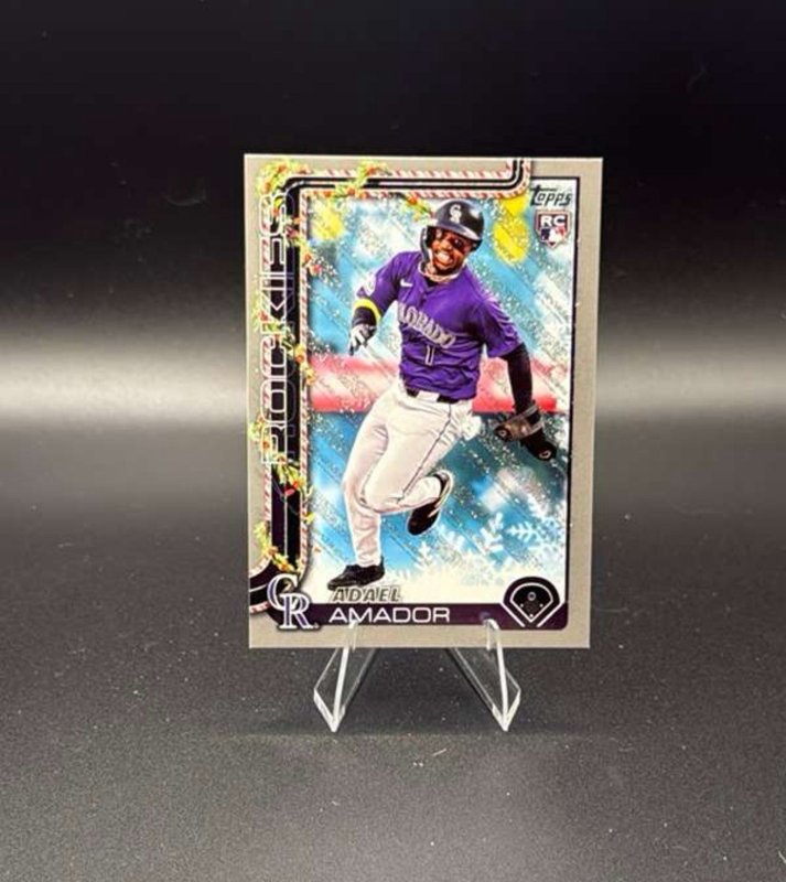 2025 Topps Holiday - Adael Amador #H42 Holiday Silver Glitter (RC)