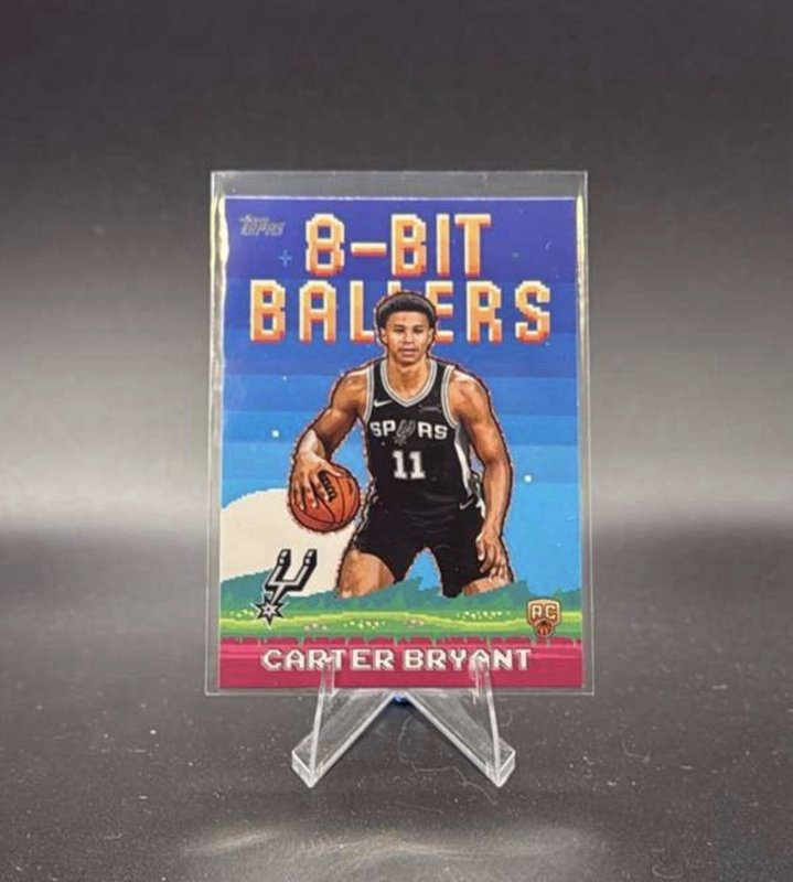 Carter Bryant 2025-26 Topps #8B-40 8-Bit Ballers San Antonio Spurs