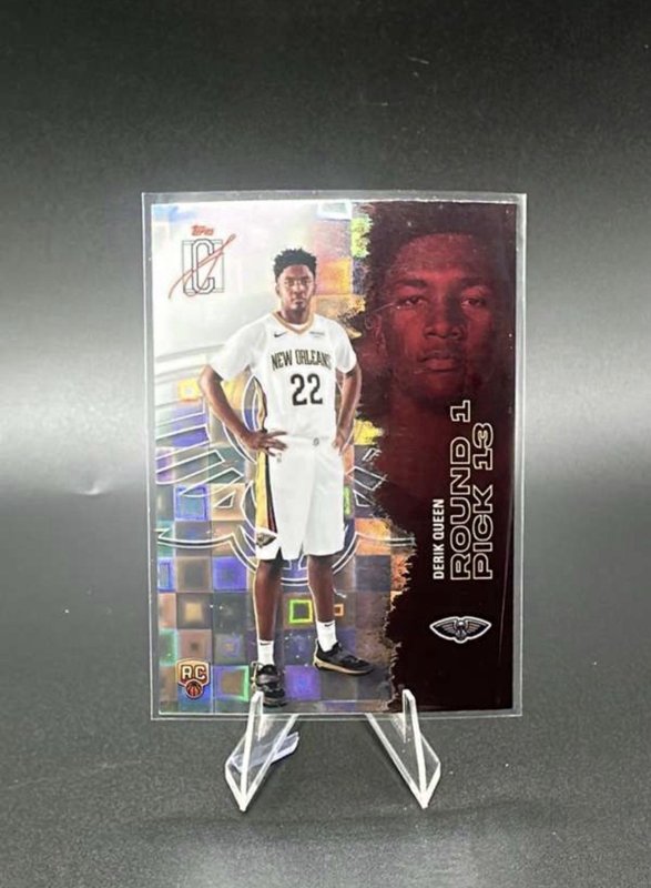 Derik Queen 2025-26 Topps Signature Class Pandora Refractor Rookie RC Pelicans