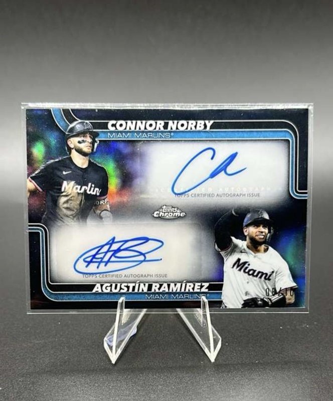 Connor Norby Agustin Ramirez 2025 Topps Chrome Update Black Refractor Auto /10