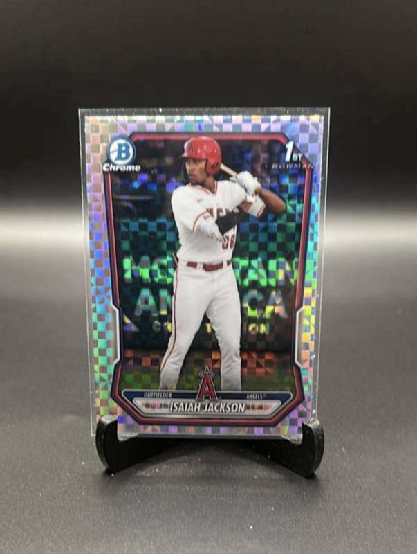 Isaiah Jackson 2026 Bowman Baseball Chrome 1st Bowman X-Fractor Angels Prospect