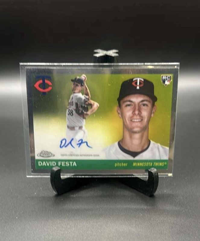 2025 Topps Chrome Platinum David Festa RC Chrome Auto Twins