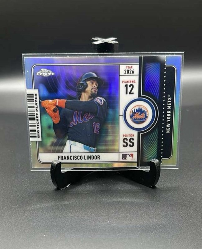 2026 Topps Chrome Big Ticket Players Refractor BTP-10 Francisco Lindor-NY Mets
