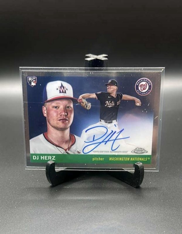 2025 Topps Chrome Platinum DJ Herz Chrome Auto #CPA-DH Nationals