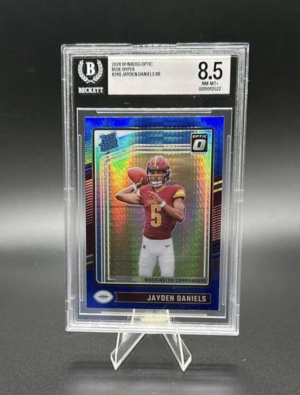2024 Panini Donruss Optic - Rated Rookie Jayden Daniels #248 Blue Hyper Prizm...