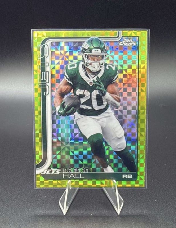 2025 Topps Chrome - Breece Hall #238 Lime Green X-Fractor